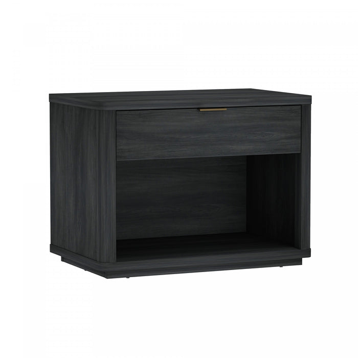 Evelyn Modern 32\" Nightstand in Charcoal Gray (1-Drawer)