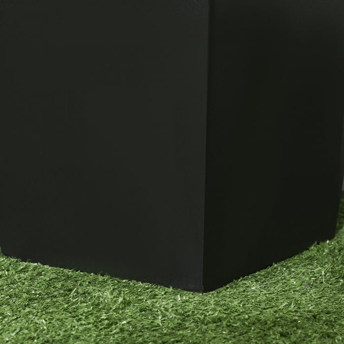 Outsunny Set of 2 Outdoor Flower Pots with Drainage Holes, Black