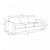 Cleo Contemporary 96" Upholstered Sofa in Pewter | Canape contemporain Cleo 96" en tissu, coloris etain