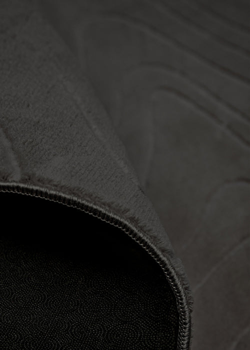 Somos Contemporary Charcoal Washable Rug 2'8\" x 8'0\" Indoor Area Rug