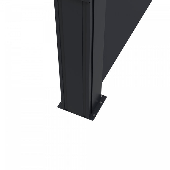 Outsunny 13' X 6' Retractable Side Awning, Garden Privacy Screen, Black