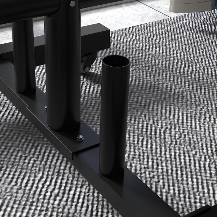 Soozier Olympic Weight Plate Rack With 4 Wheels, For 2\" Plates And Bars