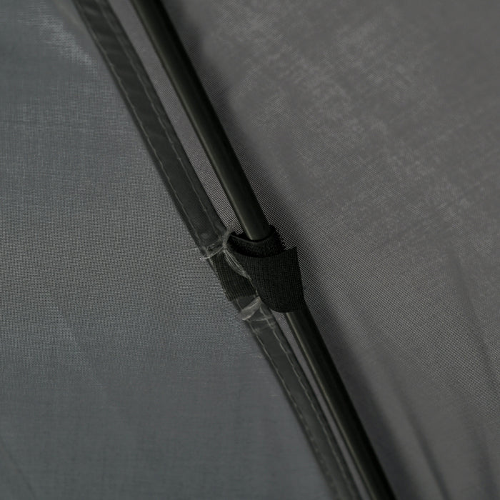 Outsunny 12' X 12' Hexagon Automatic Pop Up Screen Tents Camping Shelter Picnic Canopy Outdoor Sun Shade W/ Mesh Sidewalls And Carry Bag Grey