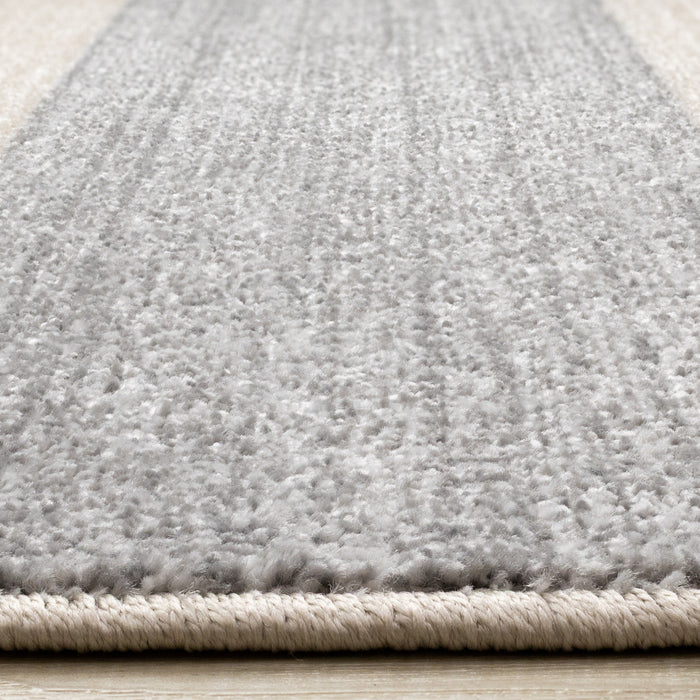 Covington Beige Grey Striped Design Rug, 7'10\" x 10'6\" Indoor Area Rug