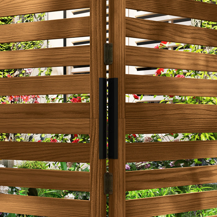 Outsunny Outdoor Privacy Screen With 4 Raised Beds And Drainage Holes