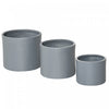 Outsunny Set of 3 Flower Pots, Flower Pots with Drainage Holes