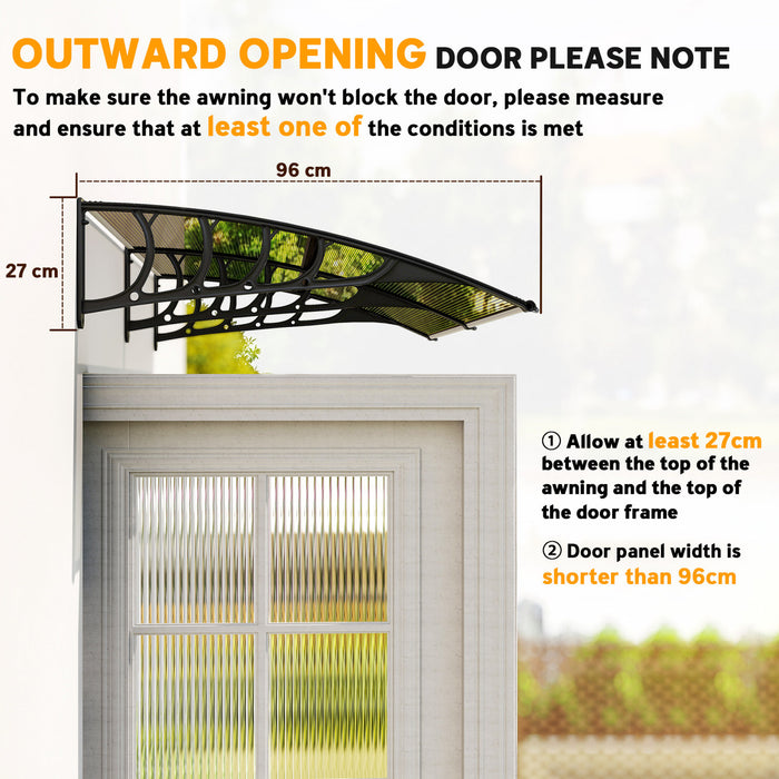 Outsunny Window Awning Door Canopy, Front Door Outdoor Patio Cover