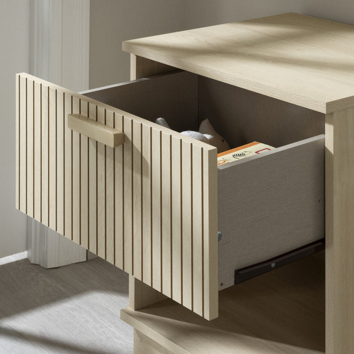 Noah 1-Drawer Nightstand Bleached Oak - South Shore