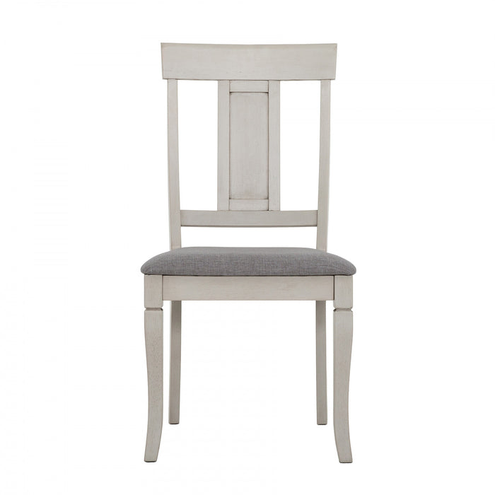 Prescott 5-Piece Round Pedestal Dining Set with Storage Drawer, Grey (Seats 4)