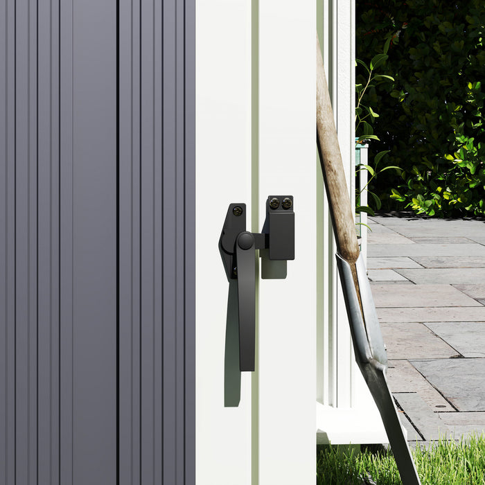 Outsunny Double Garbage Bin Shed, Lockable Storage Shed With Openable Lid