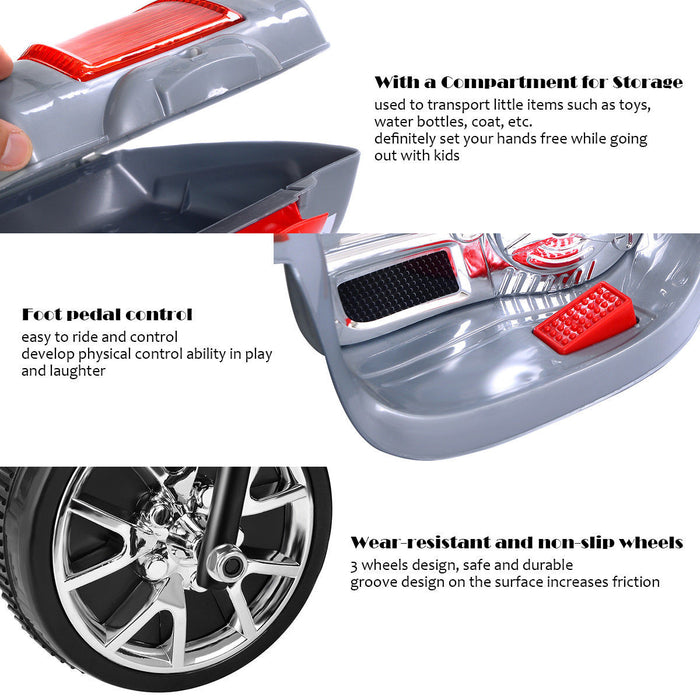 Costway Kids Ride On Motorcycle Powered Electric Toy Power Bicycle 3 Wheel 6v Battery