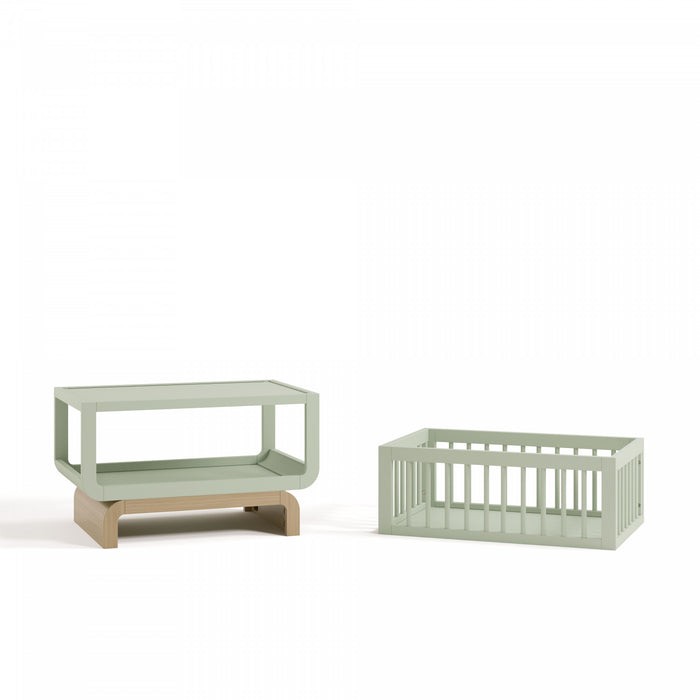 Storkcraft Santorini Deluxe 3-in-1 Convertible Bassinet - Sage/Driftwood