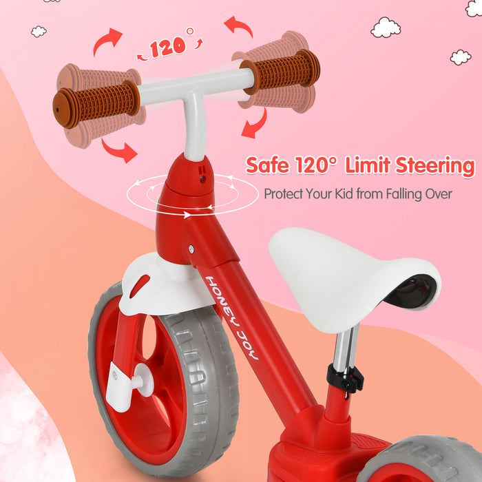 Honey Joy Kids Balance Bike Toddler Training Bicycle W/ Feetrests For 2-5 Years Old Red