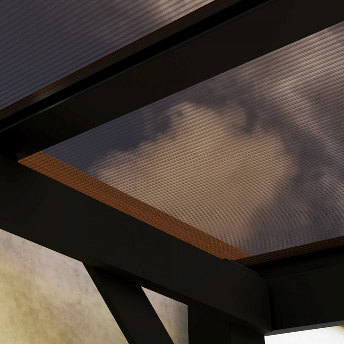 Outsunny 10' X 10' Pergola, Upf 50+ & Waterproof Polycarbonate Gazebo