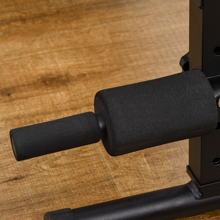 Soozier Sit Up Bench Core Workout Adjustable Thigh Support Foldable For Home Gym Exercise Black