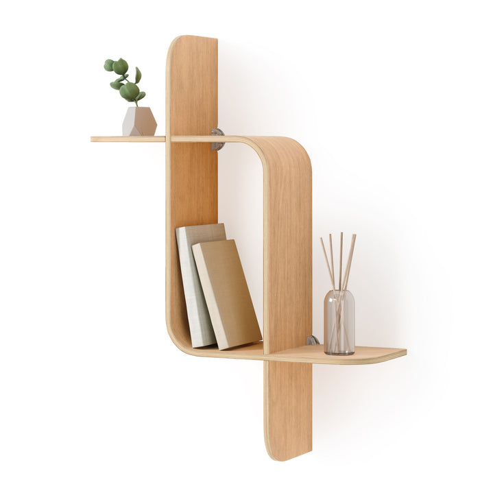 Umbra Modern Wood Montage Wall Shelf - Natural