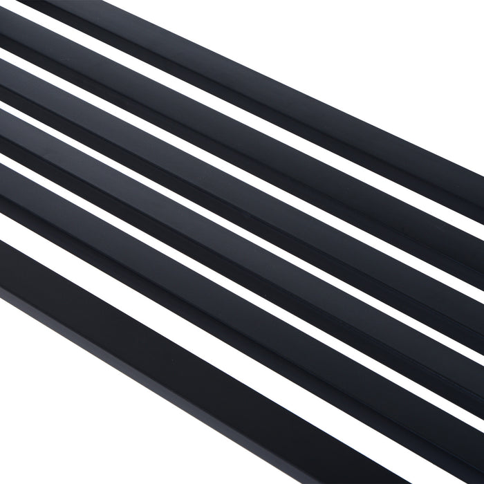 Outsunny 50\" Garden Bench, Patio Porch Decorative Chair, Black