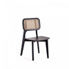 Versailles Industry Chic Wood Dining Chair in Black and Natural - Set of 4 | Chaise de salle a manger en bois style industriel Versailles en noir et naturel - Lot de 4