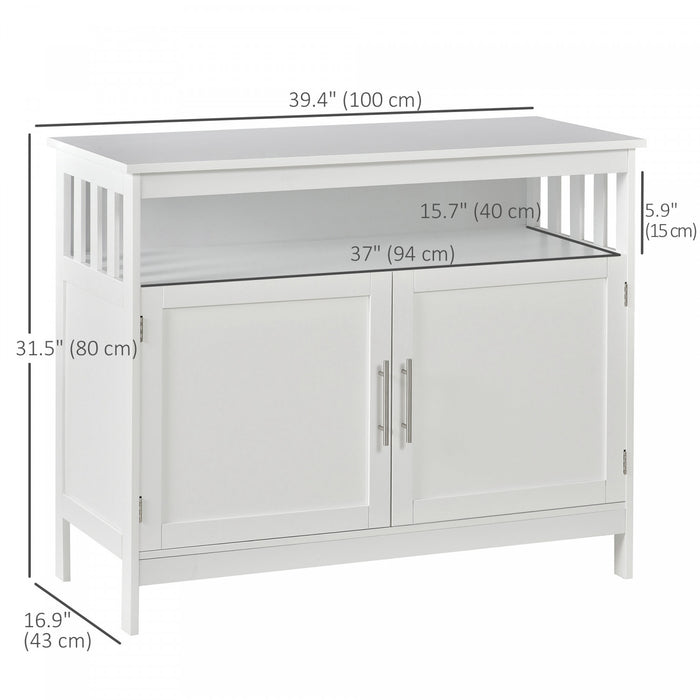 HOMCOM Kitchen Sideboard, Buffet Cabinet, Wooden Storage Console Table