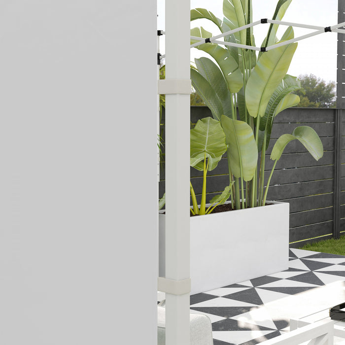 Outsunny Instant Canopy Sidewalls With Windows And Doors, For 10' X 10' Or 10' X 20' Pop Up Canopy, Canopy Walls Replacement, 2pcs, White