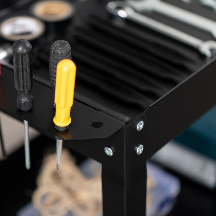 Durhand 3 Tier Rolling Tool Cart With Wheels Mobile Utility Cart