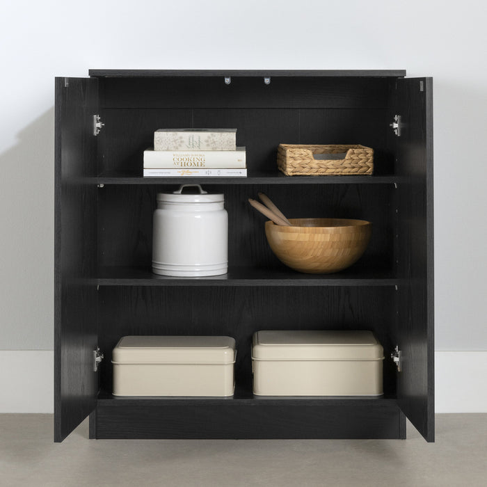 Arum 2-door Accent Cabinets - Black Oak  