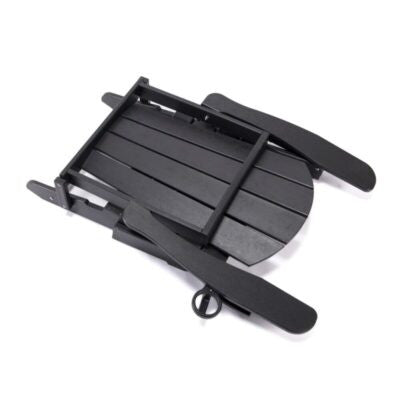 Lake Country Outdoors High-Density Polyethylene Adirondack Chair - Black Patio Seat
