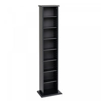 Slim Multimedia Storage Tower - Black