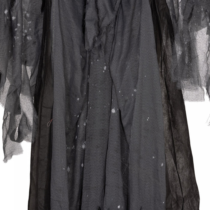 Homcom Winged Grim Reaper Animatronic Prop W/ Light Up Eyes, For Party