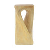 Cade 26.80" Twisted Square MGO Accent Table, Unique Natural Wood Grain Indoor Side Table, Natural | Table d'appoint carree torsadee Cade 26,80 pouces MGO, table laterale interieure a grain de bois naturel unique, naturel