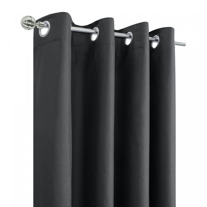 Thermaplus Alpine Charcoal Blackout Grommet Curtain Panel - 52 x 84