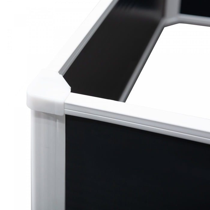 Outsunny 47\" X 35\" X 12\" Raised Garden Bed, Plastic Planter Box, Above Ground Garden Box For Flowers, Herb, Vegetables, Dark Grey