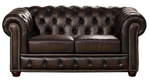 Hydeline Albany Leather Loveseat - Caramel