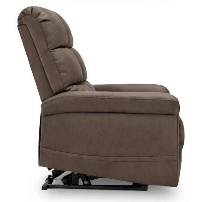 Linden 35.5\" Leather-Look Power Reclining Lift Chair - Brown