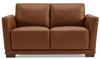 Oslo Leather Loveseat - Nutmeg