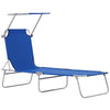 Outsunny Outdoor Lounge Chair Blue