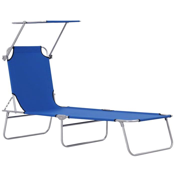 Outsunny Outdoor Lounge Chair Blue