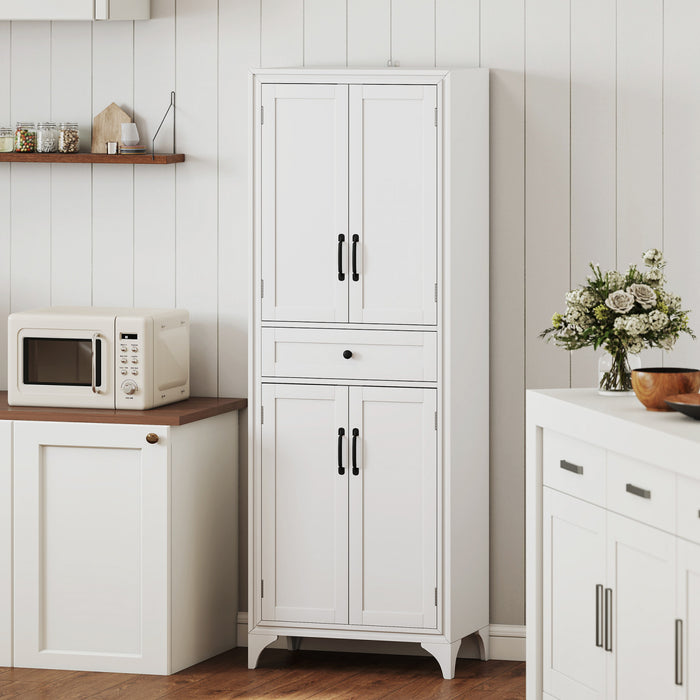 HOMCOM 67\" Kitchen Pantry Storage Cabinet with Doors and Shelves