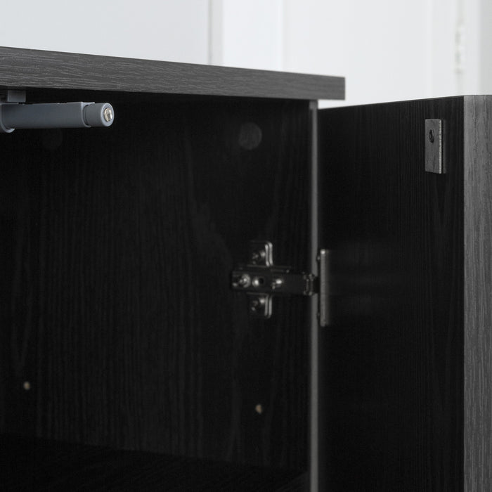 Arum Set Of 2 Sideboards With 2 Doors Black Oak - South Shore