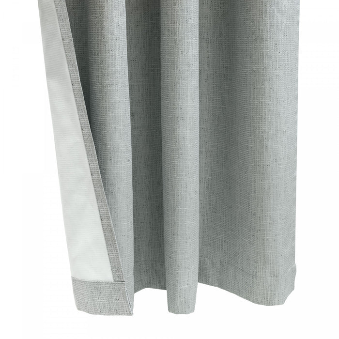 Thermaplus Denver Silver Blackout Dual Header Curtain Panel - 52 x 84