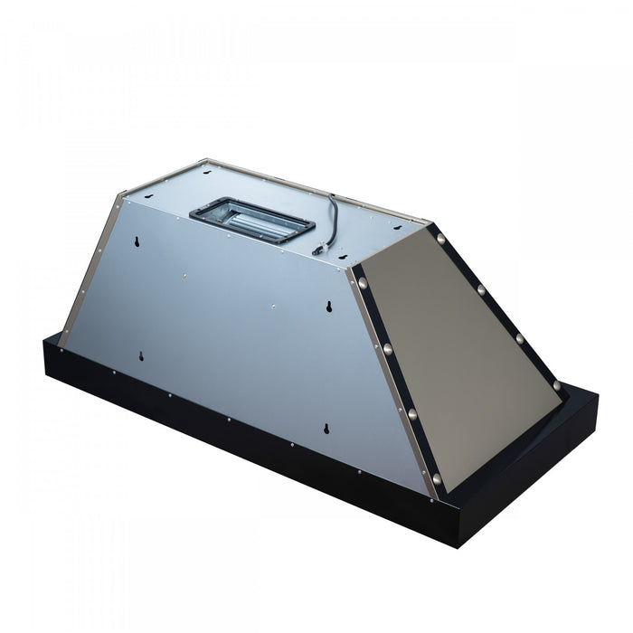 Forno Ambassador 48\" Range Hood, Black, 304 CFM, 3 speeds, Remote Control - FRHWM5099-48CPBLK