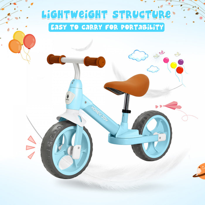 Honey Joy Kids Balance Bike Toddler Training Bicycle W/ Feetrests For 2-5 Years Old Blue