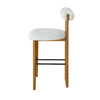 Sophia Indoor Modern Rubberwood Bar Stool Set of 2 with Supportive Backrest,Ivory&Walnut | Sophia – Lot de 2 tabourets de bar modernes d’interieur en bois d’hevea avec dossier de soutien, couleur ivoire et noyer