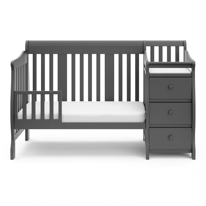 Storkcraft Portofino 4-in-1 Convertible Crib and Changer - Gray
