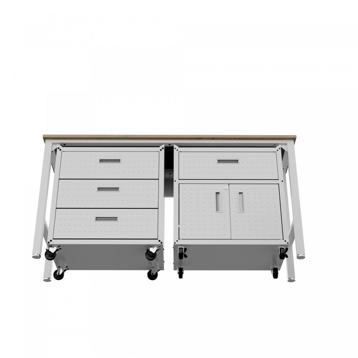 Fortress Modern 3-Piece Garage Set in White Garage Storage