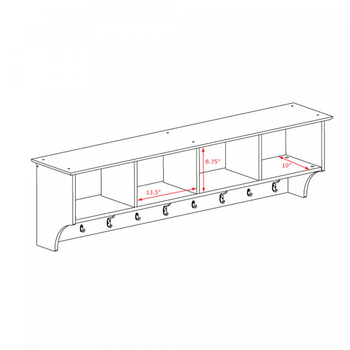 Hanging Entryway Shelf - White