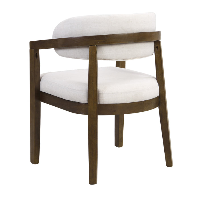 Sophia Dining Arm Chair with Rubberwood Frame Set of 2,Walnut Dining Chair