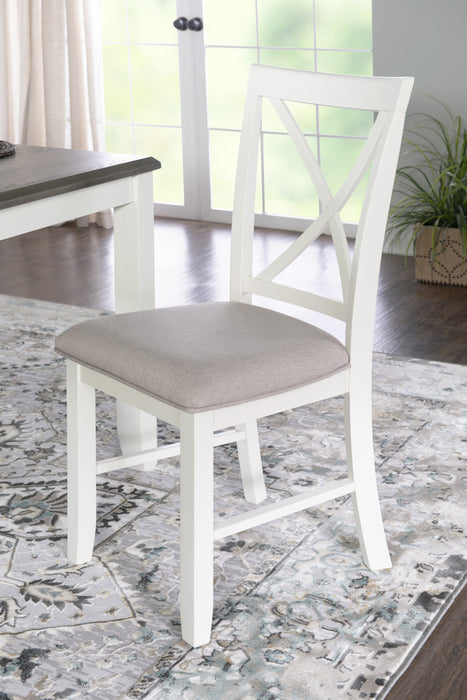 Jane Fabric Grey Dining Chair - Set of 2