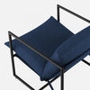 Aidan Metal Frame Sling Accent Chair with Cushions - Navy | Aidan fauteuil d’appoint à sangle avec cadre en métal et coussins - Bleu marine