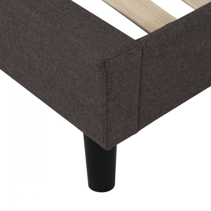 Linden Upholstered Platform Bed with Tufted Headboard - King
